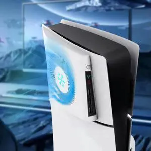 For PS5 Slim Console Cooling Fan Side-Mounted Cooling Fan Side Temperature Control Cooling Fan Face Cover for 5 Slim For PS5 Slim Console Cooling Fan Side-Mounted Cooling Fan Side Temperature Control Cooling Fan Face Cover for 5 Slim