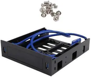 QURO For 2 X USB 3.0 Front Panel with 3.5Inch Device/HDD or 2.5Inch SSD/HDD to 5.25 Floppy to Optical Drive Bay Tray Bracket QURO For 2 X USB 3.0 Front Panel with 3.5Inch Device/HDD or 2.5Inch SSD/HDD to 5.25 Floppy to Optical Drive Bay Tray Bracket