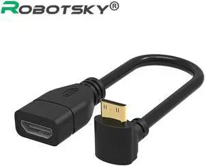 Right-angle 90 Degree Mini Male to Female -compatibe Converter Adapter Cable Converter Adapter HDTV Connector Right-angle 90 Degree Mini Male to Female -compatibe Converter Adapter Cable Converter Adapter HDTV Connector