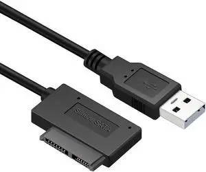 PC 35CM 6P 7P CD DVD Rom SATA To USB 2.0 Converter For PC Laptop Notebook Slimline Sata 13 Pin USB Adapter Drive Cable PC 35CM 6P 7P CD DVD Rom SATA To USB 2.0 Converter For PC Laptop Notebook Slimline Sata 13 Pin USB Adapter Drive Cable