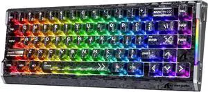 ATTACK SHARK MAMBASNAKE R68 HE 60% Magnetic Switch Wired Gaming Keyboard 8KHz Polling Rate,0.08ms Latency,0.005mm Adjustable Rapid Trigger,Hall Effect,Hot-Swappable RGB Mechanical Keyboard for PC Ink ATTACK SHARK MAMBASNAKE R68 HE 60% Magnetic Switch Wired Gaming Keyboard 8KHz Polling Rate,0.08ms Latency,0.005mm Adjustable Rapid Trigger,Hall Effect,Hot-Swappable RGB Mechanical Keyboard for PC Ink