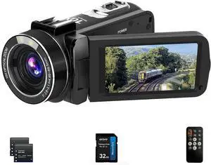 ORDRO 4K Video Camera Camcorder 10X Optical Zoom 30MP 24FPS Vlogging Camera 3.0" IPS Touch Screen Digital Camera with 32G Memory Card ORDRO 4K Video Camera Camcorder 10X Optical Zoom 30MP 24FPS Vlogging Camera 3.0" IPS Touch Screen Digital Camera with 32G Memory Card