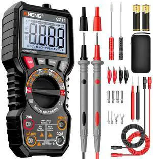 Multimeter,TRMS 6000 Counts Magnetic Digital Tester with High Resolution Auto Ranging MAX/MIN Voltmeter Measures AC/DC Voltage,Current,Resistance,Capacitance, NCV,Data Hold Amp for Automotive Multimeter,TRMS 6000 Counts Magnetic Digital Tester with High Resolution Auto Ranging MAX/MIN Voltmeter Measures AC/DC Voltage,Current,Resistance,Capacitance, NCV,Data Hold Amp for Automotive