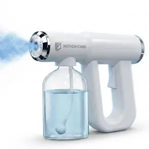The Original Disinfectant Fogger Machine - Professional Sanitizer Sprayer - ULV Atomizer & Nano Steam Gun Rechargeable Barber Spray Gun with Blue Light V2 The Original Disinfectant Fogger Machine - Professional Sanitizer Sprayer - ULV Atomizer & Nano Steam Gun Rechargeable Barber Spray Gun with Blue Light V2