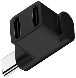 VAREQOY 10Gbps USB3.0 Type C Male to Dual Female Power Data Splitter Adapter Up Angled Compatible with Steam Deck Laptop VAREQOY 10Gbps USB3.0 Type C Male to Dual Female Power Data Splitter Adapter Up Angled Compatible with Steam Deck Laptop