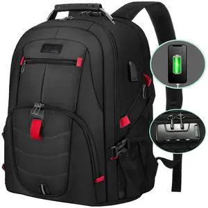 LOVEVOOK Travel Laptop Backpack Waterproof Anti Theft with Lock and USB Charging Port Large Computer Business Backpack for Men Women College (15.6 inch, Black) LOVEVOOK Travel Laptop Backpack Waterproof Anti Theft with Lock and USB Charging Port Large Computer Business Backpack for Men Women College (15.6 inch, Black)