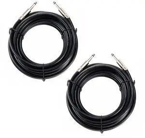 UMOKI 2PCS Professional 100 Feet 12 Gauge 1/4 Inch to 1/4 Inch Male Speaker Cables - 100ft 12AWG 6.35mm Stereo Audio Wires DJ Cables - 2 Pack UMOKI 2PCS Professional 100 Feet 12 Gauge 1/4 Inch to 1/4 Inch Male Speaker Cables - 100ft 12AWG 6.35mm Stereo Audio Wires DJ Cables - 2 Pack