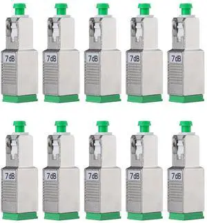 fyboptwu - 10pcs 7dB SC-APC Fiber Optic Attenuator Fiber Signal Attenuation Converter SC-APC Male to SC-APC Female Inserts Adapters Connector fyboptwu - 10pcs 7dB SC-APC Fiber Optic Attenuator Fiber Signal Attenuation Converter SC-APC Male to SC-APC Female Inserts Adapters Connector