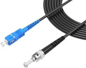 lidkew SC to ST Outdoor Armored Fiber Patch Cable, Single Mode Simplex Fiber Optic Cable Jumper Optical Patch Cord, 9/125m (30M/98.4FT UPC TPU) Low Friction LSZH Black lidkew SC to ST Outdoor Armored Fiber Patch Cable, Single Mode Simplex Fiber Optic Cable Jumper Optical Patch Cord, 9/125m (30M/98.4FT UPC TPU) Low Friction LSZH Black