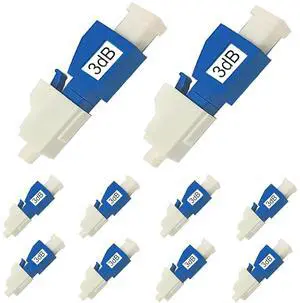 GwliUni 10Pcs 3dB LC-UPC Fiber Optic attenuator, Fiber Signal Attenuation Converter, LC Inserts Connector Single Mode GwliUni 10Pcs 3dB LC-UPC Fiber Optic attenuator, Fiber Signal Attenuation Converter, LC Inserts Connector Single Mode