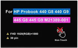 BTSELSS 14" Screen Replacement for HP Probook 440 G8 440 G9 445 G8 445 G9 M21389-001 FHD 1920x1080 30 pin 60Hz Non-Touch LCD Display Panel BTSELSS 14" Screen Replacement for HP Probook 440 G8 440 G9 445 G8 445 G9 M21389-001 FHD 1920x1080 30 pin 60Hz Non-Touch LCD Display Panel