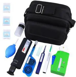 FTTH Fiber Optic Cleaning Kit with Cassette for FC/SC/ST/LC/MU/MPO Connectors - 1.25mm/2.5mm Fiber Cleaner Pen & Microscope FTTH Fiber Optic Cleaning Kit with Cassette for FC/SC/ST/LC/MU/MPO Connectors - 1.25mm/2.5mm Fiber Cleaner Pen & Microscope