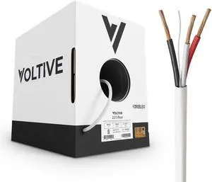 Voltive 22/3 Low Voltage Wire, Riser CL3R, White, 1000ft - 22AWG, 3 Conductors, Stranded Bare Copper, UL Listed - V-1292-1 Voltive 22/3 Low Voltage Wire, Riser CL3R, White, 1000ft - 22AWG, 3 Conductors, Stranded Bare Copper, UL Listed - V-1292-1