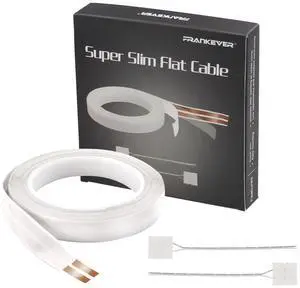 FRANKEVER 23Gauge Hidden Super Flat Audio Cable Suitable for Audio Wire LED Lighting Connection and Other Low Voltage Appliance Connection (Wire(50 ft)+2 ConnectorsD) FRANKEVER 23Gauge Hidden Super Flat Audio Cable Suitable for Audio Wire LED Lighting Connection and Other Low Voltage Appliance Connection (Wire(50 ft)+2 ConnectorsD)