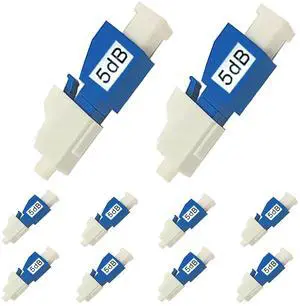 GwliUni 10Pcs LC Fiber Optic attenuator, Fiber Signal Attenuation Converter, LC Inserts Connector Single Mode (LC-UPC, 5dB) GwliUni 10Pcs LC Fiber Optic attenuator, Fiber Signal Attenuation Converter, LC Inserts Connector Single Mode (LC-UPC, 5dB)
