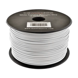 The Wires Zone White 18 Gauge AWG 500' Feet ft Stranded Primary Remote Wire Cable The Wires Zone White 18 Gauge AWG 500' Feet ft Stranded Primary Remote Wire Cable