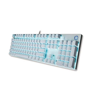 HP GK400F Mechanical Gaming Keyboard, 104 Keys Wired Keyboard with Brown Switches, Mixed Lighting, Double-Shot ABS Keycaps, for Desktop and Laptop (Glacier Silver) HP GK400F Mechanical Gaming Keyboard, 104 Keys Wired Keyboard with Brown Switches, Mixed Lighting, Double-Shot ABS Keycaps, for Desktop and Laptop (Glacier Silver)