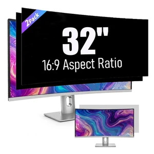 2 Pack 32 Inch Privacy Screen for Curved Computer Monitor fit 16:9 Aspect Ratio Widescreen Monitor - Anti Glare Blue Light Filter, Anti-Scratch Protector Film 2 Pack 32 Inch Privacy Screen for Curved Computer Monitor fit 16:9 Aspect Ratio Widescreen Monitor - Anti Glare Blue Light Filter, Anti-Scratch Protector Film