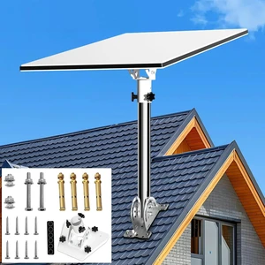 Starlink Heavy Duty Roof Mount Kit for Gen 3 / Standard 4 / Standard 4X Dish, 430 Stainless Steel Pole with Aluminum Alloy Adapter, Adjustable Tilt (Sliver) Starlink Heavy Duty Roof Mount Kit for Gen 3 / Standard 4 / Standard 4X Dish, 430 Stainless Steel Pole with Aluminum Alloy Adapter, Adjustable Tilt (Sliver)