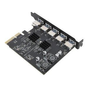 PCIe to USB 3.2 Gen 2 Card, 5 Type A Ports USB C PCIe Card, 10Gbps PCI Express Expansion Card, for ASMedia ASM3142, for 7 10 11, for Linux PCIe to USB 3.2 Gen 2 Card, 5 Type A Ports USB C PCIe Card, 10Gbps PCI Express Expansion Card, for ASMedia ASM3142, for 7 10 11, for Linux