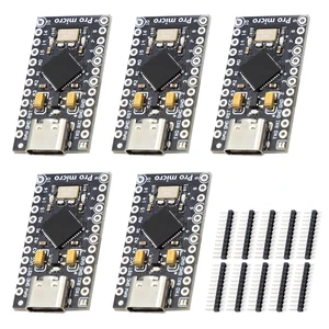 Pro Micro with Atmega32U4 chip Development Board, AYWHP 5 PCS Pro Micro 5V/16MHz Nano microcontroller Development Board with Built-in USB updater Type-C Interface Compatible with Arduino IDE Pro Micro with Atmega32U4 chip Development Board, AYWHP 5 PCS Pro Micro 5V/16MHz Nano microcontroller Development Board with Built-in USB updater Type-C Interface Compatible with Arduino IDE