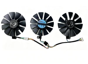AKUYAO Full Set 87mm GPU Cooling Fans Replacement for ASUS GTX 980Ti 1060 1070 1070Ti 1080 1080Ti RX480 580 590 (ROG Strix) FDC10U12S9-C FDC10H12S9-C Graphic Card AKUYAO Full Set 87mm GPU Cooling Fans Replacement for ASUS GTX 980Ti 1060 1070 1070Ti 1080 1080Ti RX480 580 590 (ROG Strix) FDC10U12S9-C FDC10H12S9-C Graphic Card