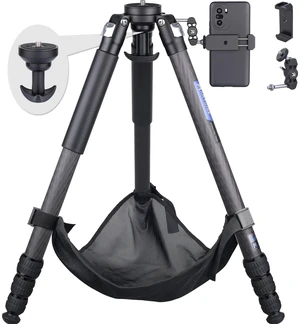 ARTCISE ET80C Carbon Fiber Tripod, 32mm Tube Heavy Duty Camera Tripod with 65mm Bowl Adapter, Max Load 44lbs/20kg, 63in Height for Telephoto Lens(Free Stone Bag+Magic Arm+Phone Clip) ARTCISE ET80C Carbon Fiber Tripod, 32mm Tube Heavy Duty Camera Tripod with 65mm Bowl Adapter, Max Load 44lbs/20kg, 63in Height for Telephoto Lens(Free Stone Bag+Magic Arm+Phone Clip)