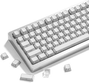 Womier PBT Keycaps Set 136 Keys, Custom White Keyboard Doubleshot Dye Sub Side Print Shine Through Keycaps 60 65 75 100 Percent, Cherry Profile (White 5) Womier PBT Keycaps Set 136 Keys, Custom White Keyboard Doubleshot Dye Sub Side Print Shine Through Keycaps 60 65 75 100 Percent, Cherry Profile (White 5)