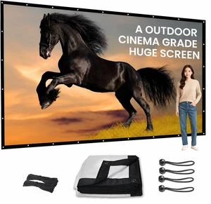 IOLIEO 250 Inch Projector Screen, Foldable White Outdoor Movie Screen 16:11 IOLIEO 250 Inch Projector Screen, Foldable White Outdoor Movie Screen 16:11