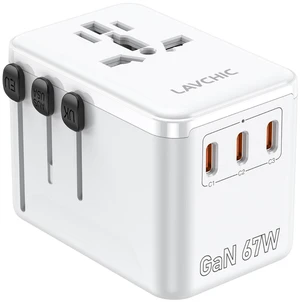 LAVCHIC 67W GaN Universal Travel Adapter 5-in-1 International Power Adapter LAVCHIC 67W GaN Universal Travel Adapter 5-in-1 International Power Adapter