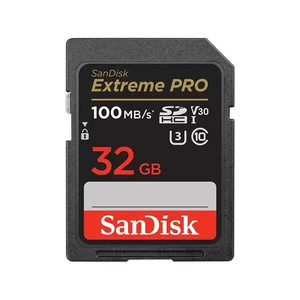 SANDISK 32GB Extreme PRO SD Memory Card, Up to 100MB/s Read Speeds, UHS-I SANDISK 32GB Extreme PRO SD Memory Card, Up to 100MB/s Read Speeds, UHS-I