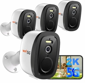 Raycom 2.4G/5G WiFi Security Cameras Wireless Outdoor 4Pack, 2K QHD Video Raycom 2.4G/5G WiFi Security Cameras Wireless Outdoor 4Pack, 2K QHD Video