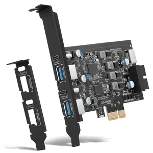 6-Ports USB 3.0 PCIe Card (2X USB A-2X Type-C), with 19 Pin/Type E(A-Key) 6-Ports USB 3.0 PCIe Card (2X USB A-2X Type-C), with 19 Pin/Type E(A-Key)