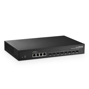 MokerLink 12 Port 10Gbps Managed Switch, 4x10G RJ45 Ethernet Ports, 8x10G SFP+ Slot Support 1G and 10G SFP+ Module, 240Gbps Bandwidth L2 Managed Fiber Switch MokerLink 12 Port 10Gbps Managed Switch, 4x10G RJ45 Ethernet Ports, 8x10G SFP+ Slot Support 1G and 10G SFP+ Module, 240Gbps Bandwidth L2 Managed Fiber Switch