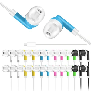 CNSZSLZ 50 Pack USB C Kids Earbuds Bulk Wired for Classroom School Students CNSZSLZ 50 Pack USB C Kids Earbuds Bulk Wired for Classroom School Students