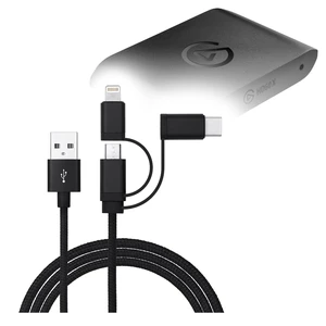 BoxWave Cable Compatible with Elgato HD60 X - AllCharge 3-in-1 Cable - Jet Black BoxWave Cable Compatible with Elgato HD60 X - AllCharge 3-in-1 Cable - Jet Black