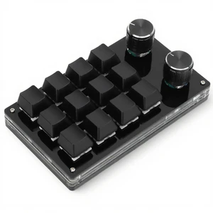 Cryfokt One Handed Programmable Mechanical Keyboard, 12 Keys Programmable Macro Keyboard with Knob Plug and Play Multifunctional Mechanical Gaming Keypad Function Keypad for Cryfokt One Handed Programmable Mechanical Keyboard, 12 Keys Programmable Macro Keyboard with Knob Plug and Play Multifunctional Mechanical Gaming Keypad Function Keypad for