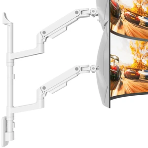 ARES WING Dual Monitor Wall Mount for 17-49 Inch Ultrawide Screens, White ARES WING Dual Monitor Wall Mount for 17-49 Inch Ultrawide Screens, White
