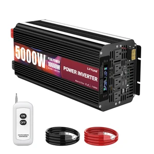 LVYUAN 5000 Watt Power Inverter 24V to 110V 120V for Vehicle, Solar Inverter System, Heavy Duty, RV, Truck, Off Grid,Camping with 4 AC Outlets, LCD Display, Wireless Remote Control, Car Power I LVYUAN 5000 Watt Power Inverter 24V to 110V 120V for Vehicle, Solar Inverter System, Heavy Duty, RV, Truck, Off Grid,Camping with 4 AC Outlets, LCD Display, Wireless Remote Control, Car Power I