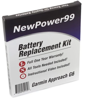 NP99sp NewPower99 Battery Replacement Kit for Garmin Approach G6 Golf GPS with Tools, Video Instructions, Long Life Battery NP99sp NewPower99 Battery Replacement Kit for Garmin Approach G6 Golf GPS with Tools, Video Instructions, Long Life Battery