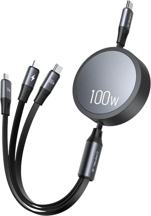 CAFELE 2025 Upgraded 100W Multi Charging Cable, Retractable USB C 3 in 1 Charging Cable with Type C/L/Micro, 5A Fast Charger Cord for Phone 16 15 14, Galaxy S23/S24/S25, MBook, Pad, Multiple Devices CAFELE 2025 Upgraded 100W Multi Charging Cable, Retractable USB C 3 in 1 Charging Cable with Type C/L/Micro, 5A Fast Charger Cord for Phone 16 15 14, Galaxy S23/S24/S25, MBook, Pad, Multiple Devices