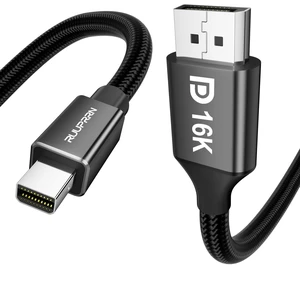 16K@60Hz Mini DisplayPort to DisplayPort 2.1 Cable 10FT, 80Gbps High Speed 16K@60Hz Mini DisplayPort to DisplayPort 2.1 Cable 10FT, 80Gbps High Speed