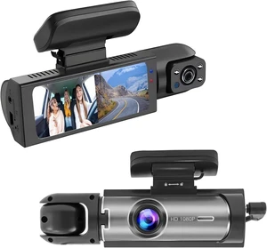 Dashcam Front and Inside,Car Camera Dash Cam for Cars,Driving Recorder with IR Night Vision,Loop Recording,Wide Angle Lens,3.16 Inch IPS Screen,Parking Mode (Dark) Dashcam Front and Inside,Car Camera Dash Cam for Cars,Driving Recorder with IR Night Vision,Loop Recording,Wide Angle Lens,3.16 Inch IPS Screen,Parking Mode (Dark)