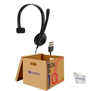 EPOS USB Mono USB Computer Headsets with Microphone for Classroom, Training, Call Centers (10 Pack) with Global Teck Microfiber Cloth EPOS USB Mono USB Computer Headsets with Microphone for Classroom, Training, Call Centers (10 Pack) with Global Teck Microfiber Cloth