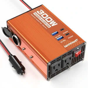 Joemnwart 300W Car Power Inverter - DC 12V to 110V AC Converter with Fast Charging - 2 USB-A(18W), 2 USB-C(PD30W), and Cigarette Lighter Outlet Portable Car Charger Joemnwart 300W Car Power Inverter - DC 12V to 110V AC Converter with Fast Charging - 2 USB-A(18W), 2 USB-C(PD30W), and Cigarette Lighter Outlet Portable Car Charger