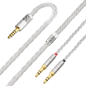 Tirstrup Pure Silver Headphone Cables 1.2m 4.4mm Balanced Male Cable Extension Cords Compatible with Hifiman Ananda NW-WM1Z, PHA-2A and Other Audio Player (4.4mm to Dual 3.5mm Male Version) Tirstrup Pure Silver Headphone Cables 1.2m 4.4mm Balanced Male Cable Extension Cords Compatible with Hifiman Ananda NW-WM1Z, PHA-2A and Other Audio Player (4.4mm to Dual 3.5mm Male Version)