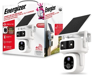 Energizer Smart 4G LTE Cellular Security Camera with Solar Panel, 2K Outdoor Wireless Pan Tilt Camera, No WiFi Required, Rechargeable Battery, Color Night Vision, Motion Detection, White Energizer Smart 4G LTE Cellular Security Camera with Solar Panel, 2K Outdoor Wireless Pan Tilt Camera, No WiFi Required, Rechargeable Battery, Color Night Vision, Motion Detection, White