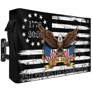 250 Anniversary USA Flag Outdoor TV Cover 40 to 43 Inch Weatherproof, Black American Flag Eagle 600D Oxford TV Covers with Waterproof Zipper, Outside Flat TV Screen Protector Size 40"W x 25"H x 4.5"D 250 Anniversary USA Flag Outdoor TV Cover 40 to 43 Inch Weatherproof, Black American Flag Eagle 600D Oxford TV Covers with Waterproof Zipper, Outside Flat TV Screen Protector Size 40"W x 25"H x 4.5"D