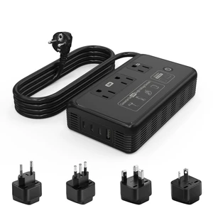 2000W 220V to 110V Converter for Hair Dryers, Type C G L I Adapter(Black) 2000W 220V to 110V Converter for Hair Dryers, Type C G L I Adapter(Black)