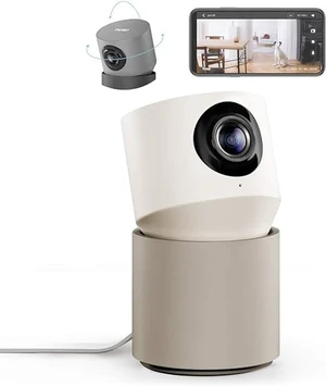 KIEMT Hoop Indoor Home HD Security Camera, Night Vision, 350 Pan/Tilt, Motion and Sound Detection, Two-Way Audio, Easy 60-Second Setup, 2.4GHz and 5GHz Wi-Fi Compatible (PRO White) KIEMT Hoop Indoor Home HD Security Camera, Night Vision, 350 Pan/Tilt, Motion and Sound Detection, Two-Way Audio, Easy 60-Second Setup, 2.4GHz and 5GHz Wi-Fi Compatible (PRO White)